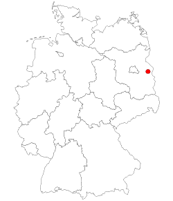 Position von Falkenhagen (Mark) auf der Deutschlandkarte